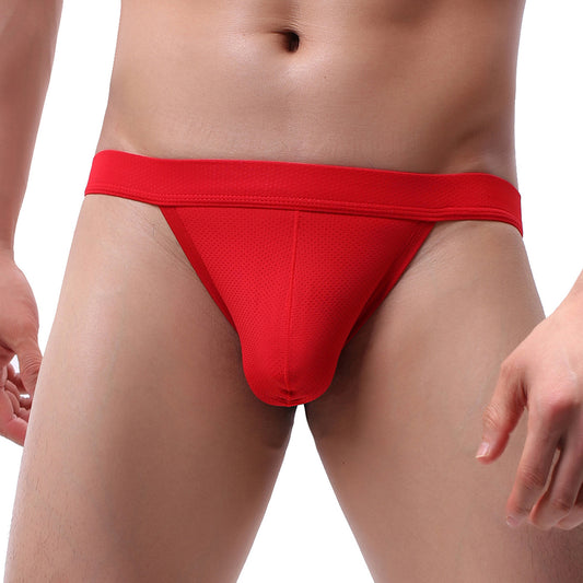 Men's Mesh T-shaped Sexy Underwear Low Waist Sexy