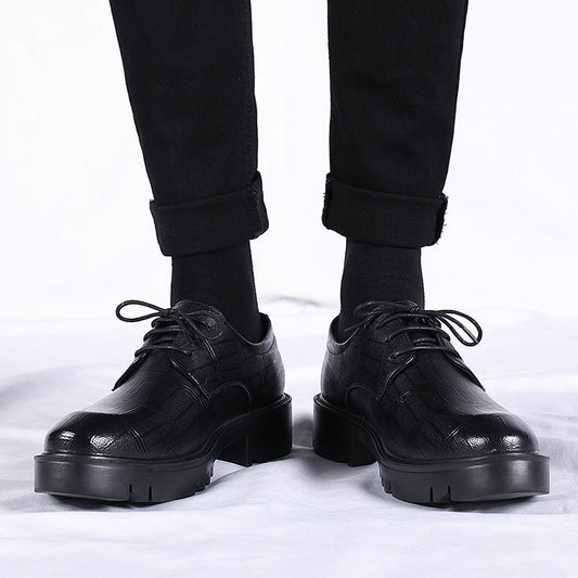 Men's Inner Height Increasing Business Casual Leather Shoes