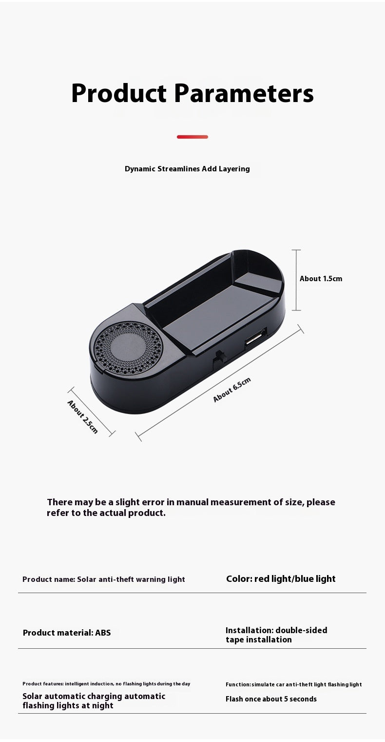 Automobile Solar Warning Light Aromatherapy
