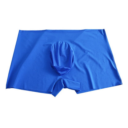 Summer Ice Silk Men's Mid Waist Boxers