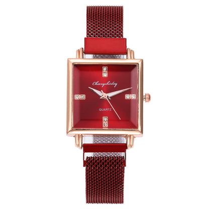 Square Magnetic Snap Diamond Women's Watch