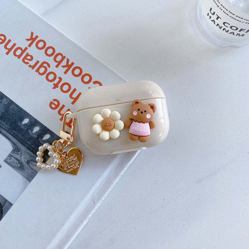 Three-Generation 3D Flower Bear Creative Silicone Case