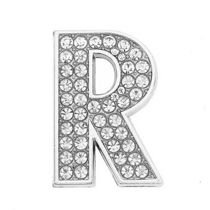 Chrome White Diamond Letters Pet Collar Beads