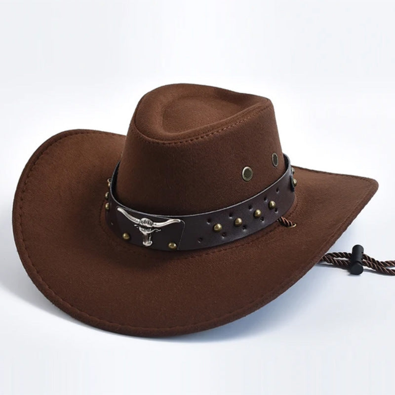 Artificial Suede Western Cowboy Hat Retro Sunshade