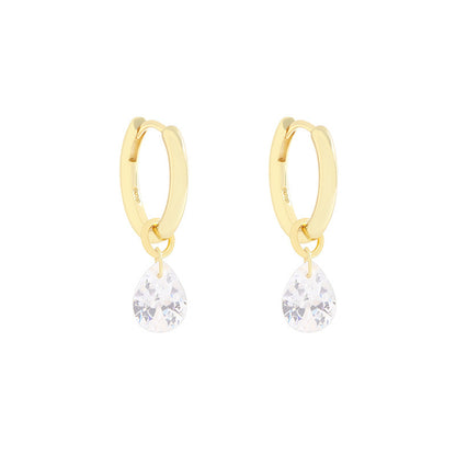 Light Luxury Water Drop Sterling Silver Earrings