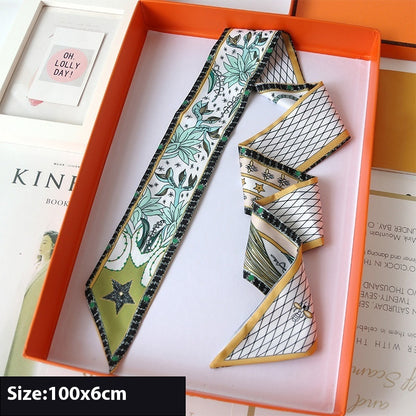 Thin Ribbon Bag Handle Decoration Scarf