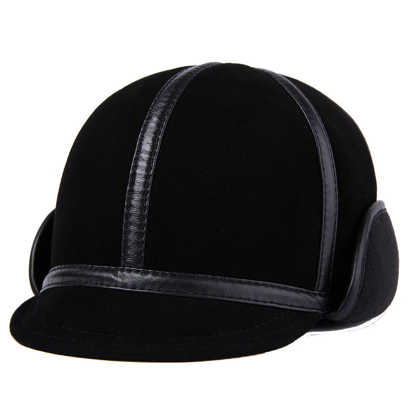 Casual Leather Men's Winter Sheepskin Thermal Hat