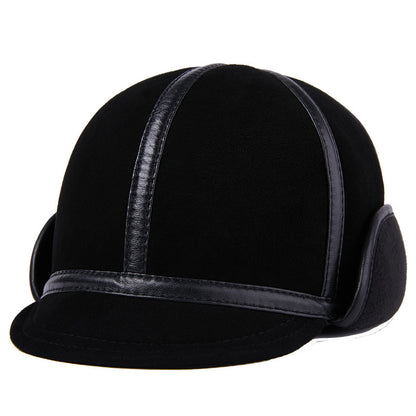 Casual Leather Men's Winter Sheepskin Thermal Hat