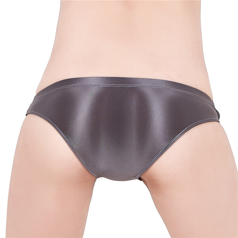 Men's Silky Shiny Low Waist Briefs