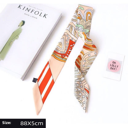 Thin Ribbon Bag Handle Decoration Scarf