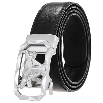 Fashion Men's Leather Belt Alloy Buckle
