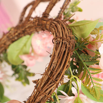 Easter Egg Rabbit Wreath Pendant