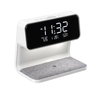 3-in-1 Bedside Lamp Wireless Charging Alarm Clock