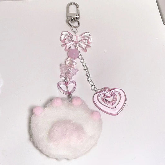 Plush Cat Paw Phone Charm