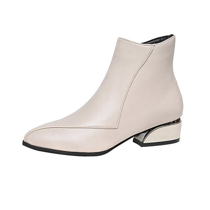 British Style Chunky Heel Martin Boots