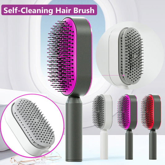 Self Cleaning Hair Brush One-key Airbag Massage