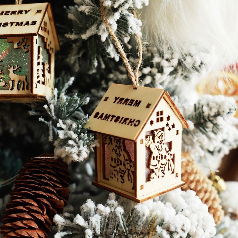 Luminous Christmas Wood Decorations with Lights
