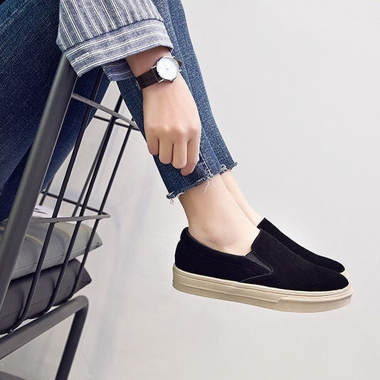 Women's Shoes Lightweight Non-slip Retro Loafers Slip-on Pumps