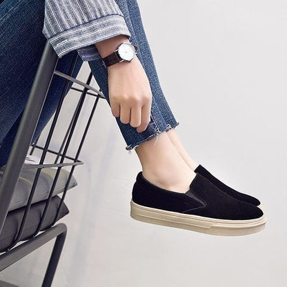 Women's Shoes Lightweight Non-slip Retro Loafers Slip-on Pumps