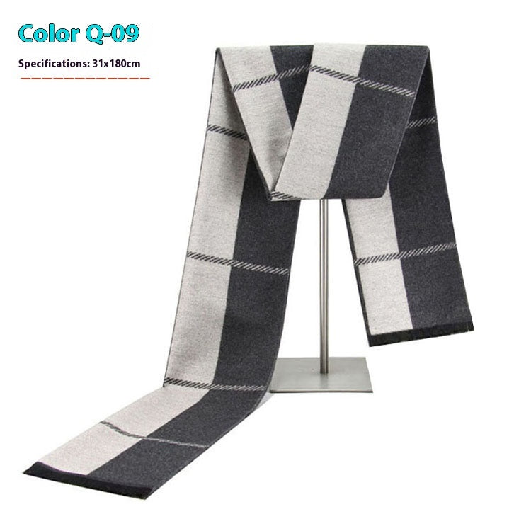 Men's Winter Warm Striped Business Scarf