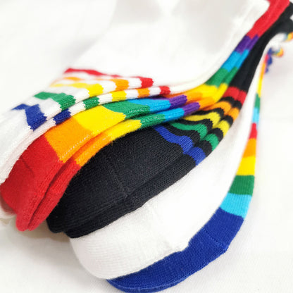 Rainbow Short Tube Low Top Doll Unisex Ins Trend Trendy Socks