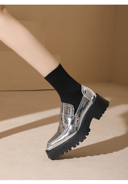 Niche Design Retro Mary Jane Shoes For Women Square Toe Shallow Mouth