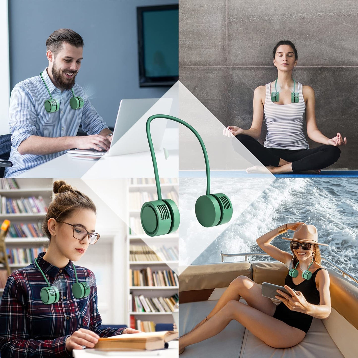 Leafless Neck Fan USB Portable Aromatherapy