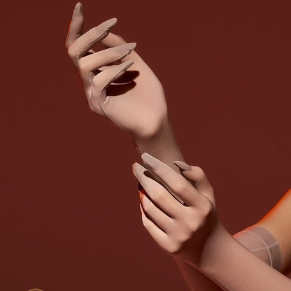 Ultra-thin Five-finger Stockings Gloves Silky
