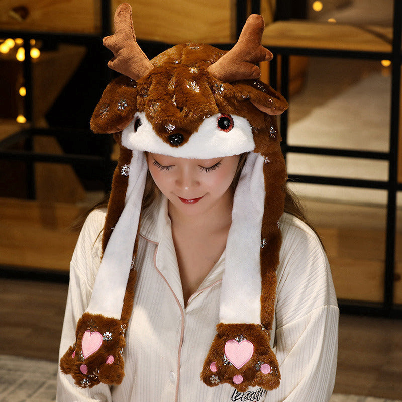 Movable Christmas Hat, Santa, Snowman, Elk