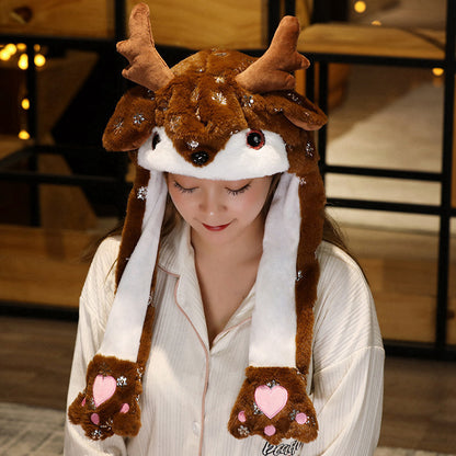 Movable Christmas Hat, Santa, Snowman, Elk
