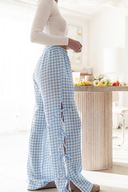 Women's Loose Side Lace-up Casual Trousers