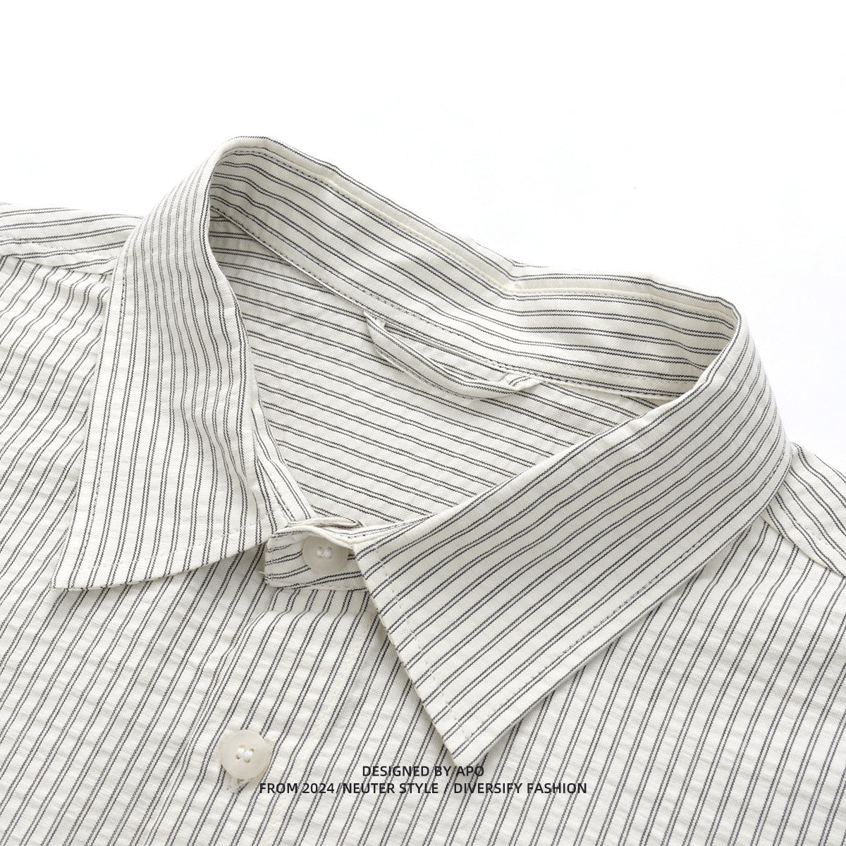 Simple Striped Patchwork Short Sleeve Long Sleeve Shirt