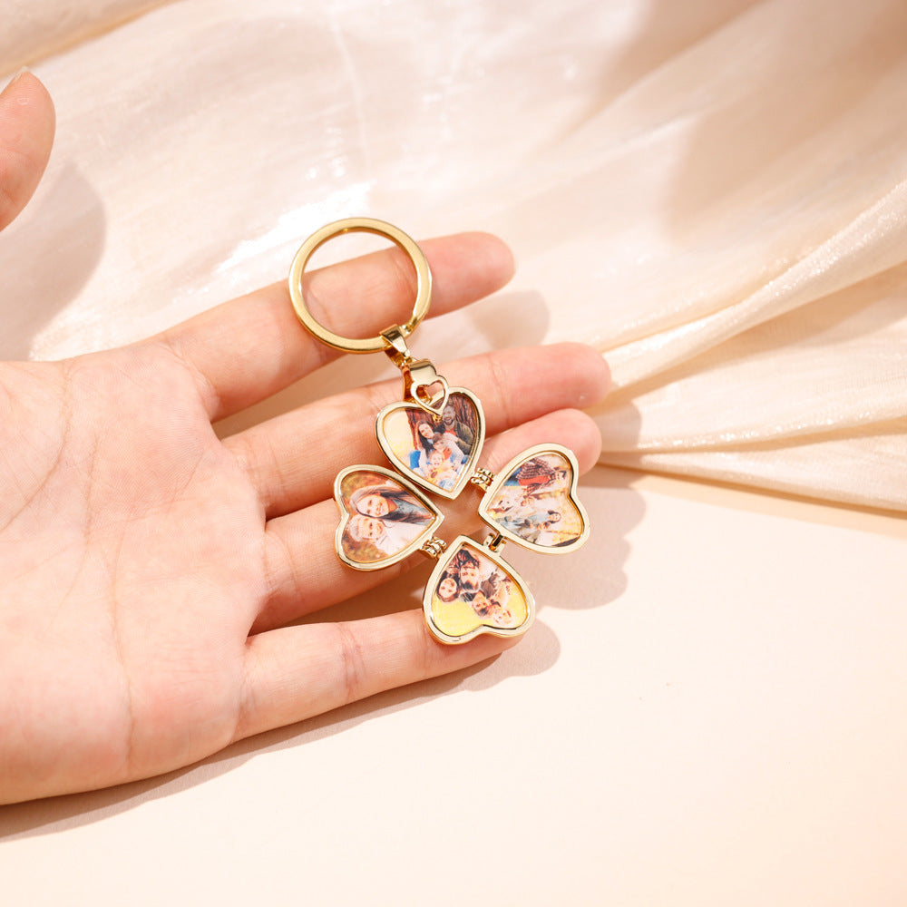 Three-Dimensional Peach Heart Folding Pendant