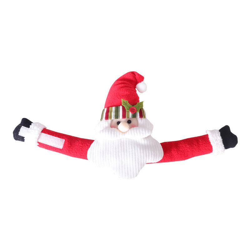 Christmas Snowman Curtain Buckle Velcro Decor