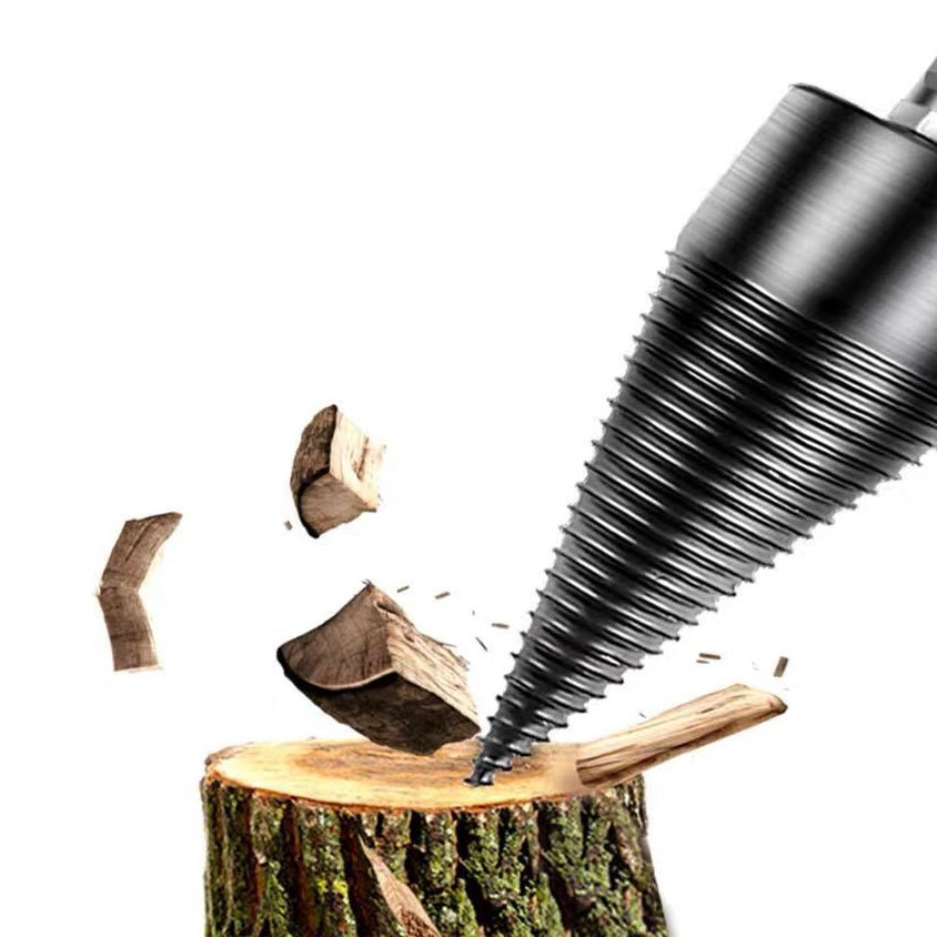 Wood Splitting Drill Bit Cone Firewood Breaker Tool
