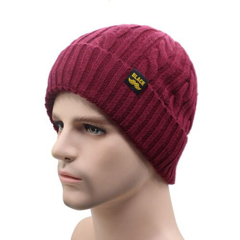 European American Knitted Men's Autumn Winter Hat