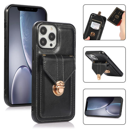 Creative Card Leather Lanyard Phone Case