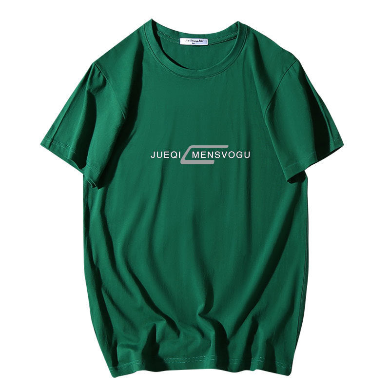 Plus Size Cotton Round Neck Men's T-shirt