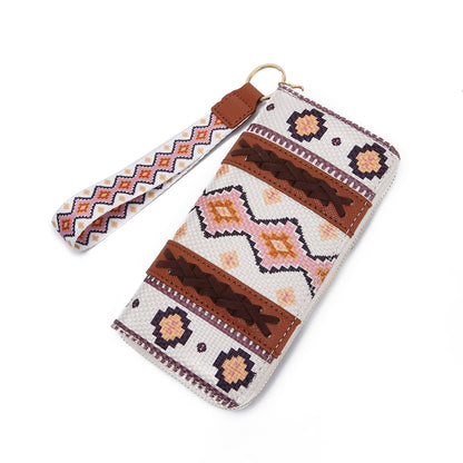 Bohemian Hand-carry Wallet Vintage Print