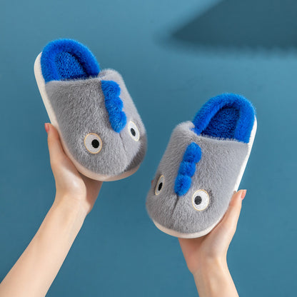 Children's Cotton Slippers Cute Dragon Home Non-slip Waterproof