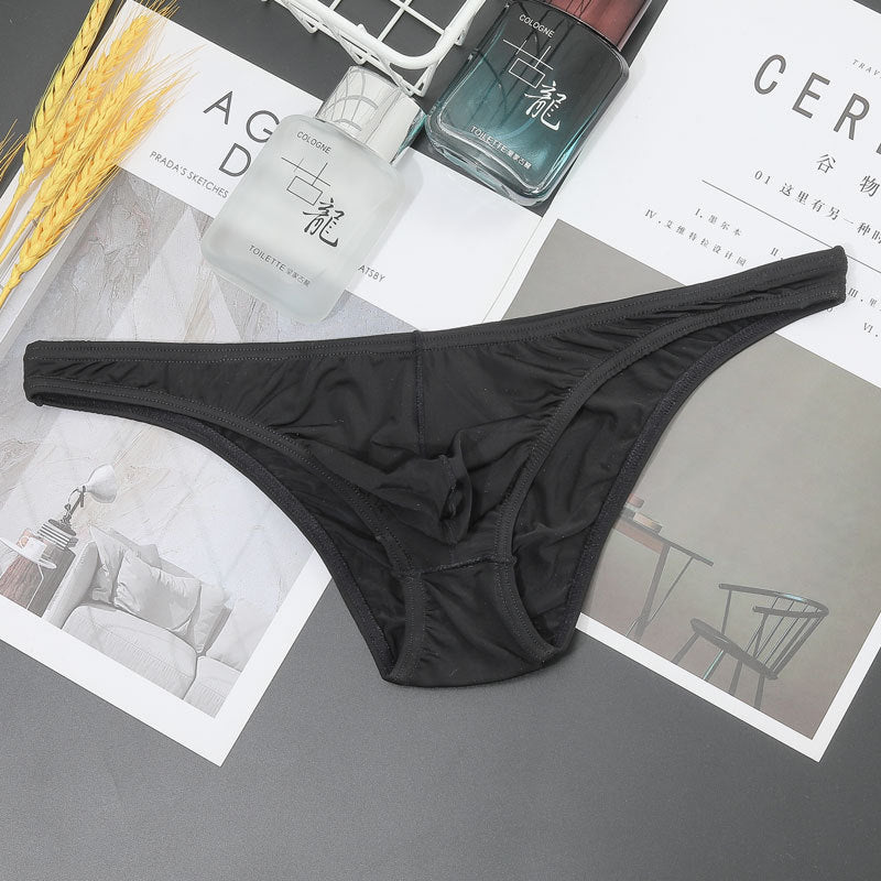 New Transparent Men's Ice Silk T-shaped Briefs