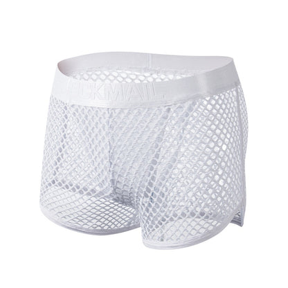 Men's Solid Color Mesh Low Waist Underwear