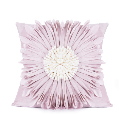 Modern White Velvet Chrysanthemum Pillow