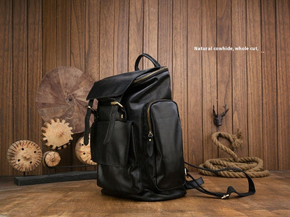 British Style Leather Men's Backpack