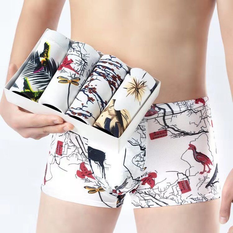 Men's Mid-waist Breathable Boxer Underwear