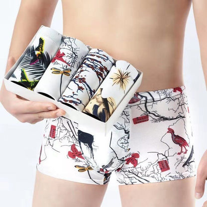 Men's Mid-waist Breathable Boxer Underwear