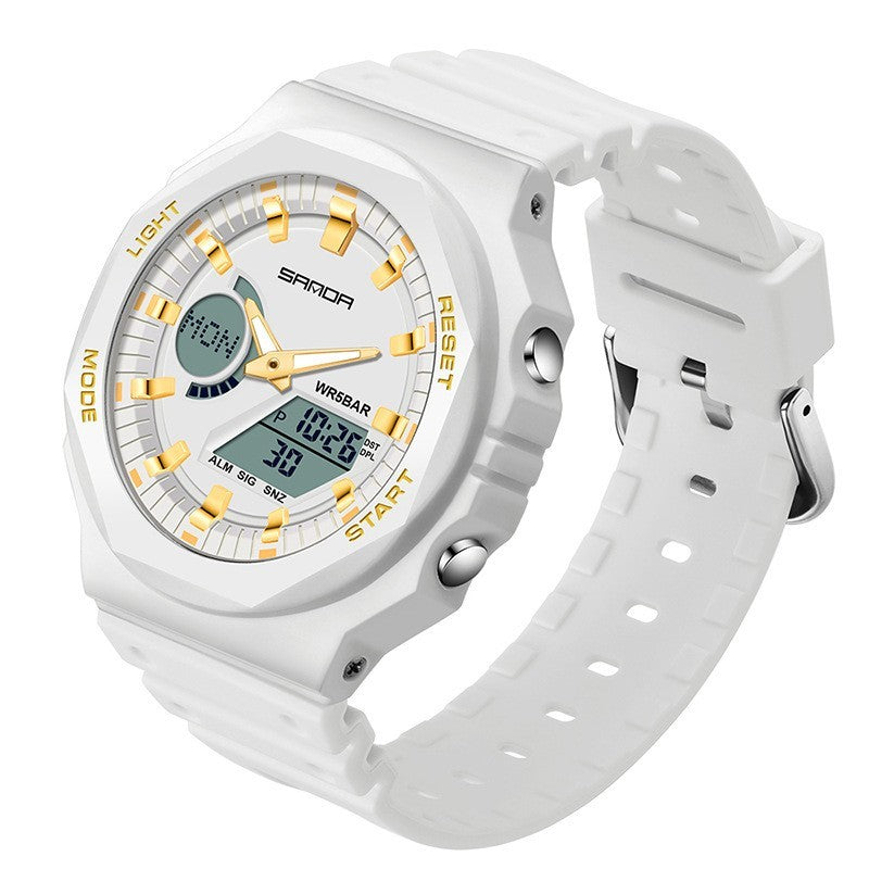 Sports Waterproof Dual Display Electronic Watch