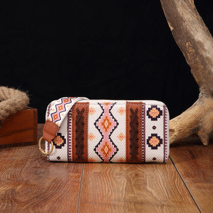 Bohemian Hand-carry Wallet Vintage Print