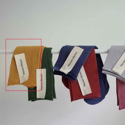 Candy Color Combed Cotton Tube Socks