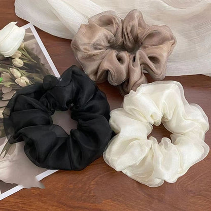 Women's Solid Color Organza Double-layer Hair Ring